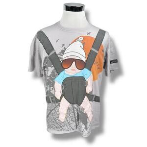 The Hangover Alan Baby Bjorn T-Shirt Men’s XL Gray 100% Cotton Y2K Movie Promo